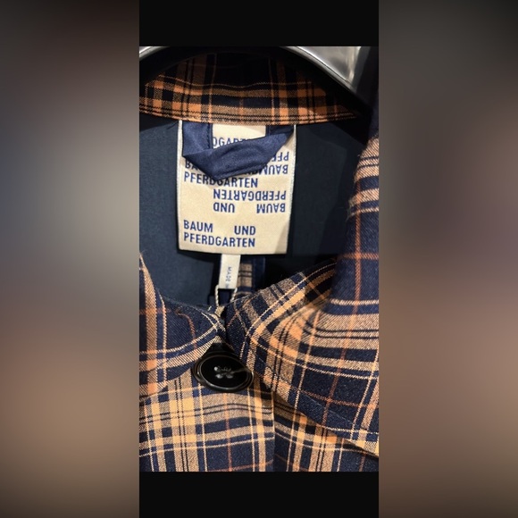 NWT Baum und Pferdgarten Danja coat in navy orange checkers - Picture 9 of 11